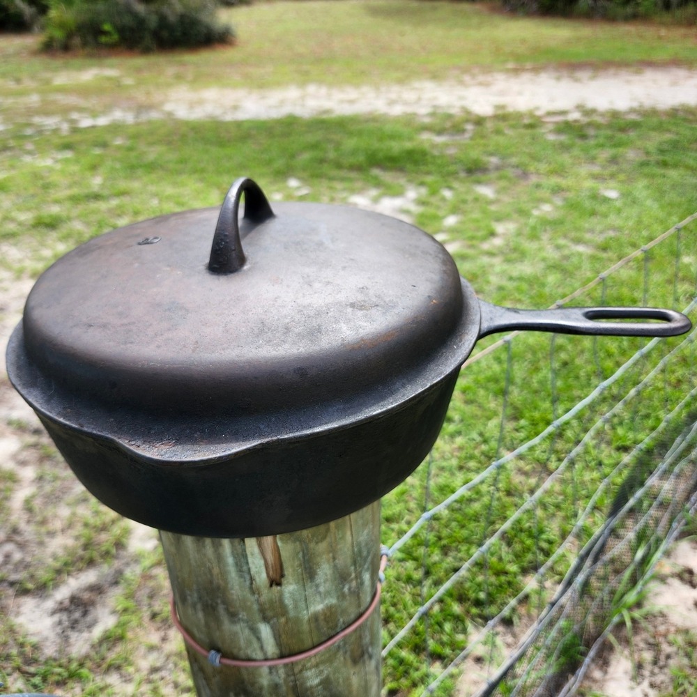 Vintage Griswold Cast Iron Mountain 8 Chicken Pan 1034 Deep Fryer & 1035 Lid